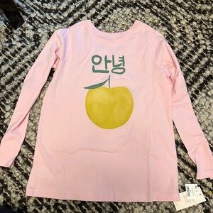 Brand new girls long sleeve graphic tee